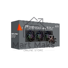 Система жидкостного охлаждения PCCooler DT360 ARGb Display BK (300W, 360мм, LED temp., черный, ARGb/Fans: 3x120мм, 83.83CFM, 3000RPM/Pump height 62мм, 15dBA, 2600RPM, Rad thickness 27мм/S: 1851, 1700, 1200, 115X, AM5, AM4)