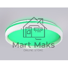 Светодиодный светильник RGB Ambrella light FZ607 WH/GD белый/золото IP20 66W 3000K-6500K+RGB D490*85 (ПДУ ИК)