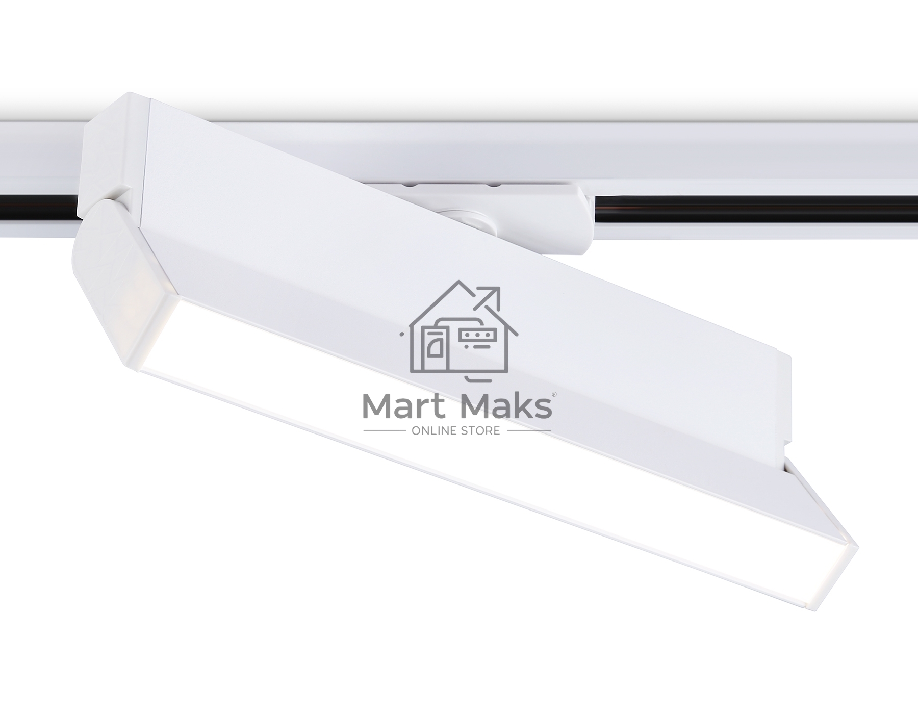 Трековый однофазный светодиодный светильник Ambrella light GL6806 WH белый LED 12W 4200K 230*22*87