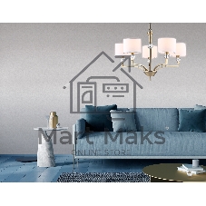 Люстра Ambrella light LH71131/5 BS/WH латунь/белый E14/5 max 40W D660*880