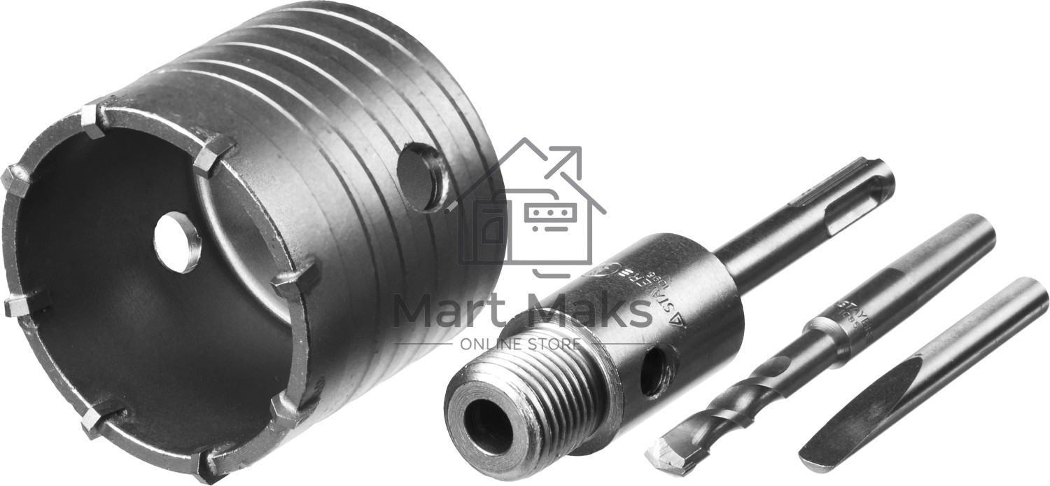 Коронка твердосплавная STAYER PROFESSIONAL 29190-68_z01в сборе SDS+ d68мм