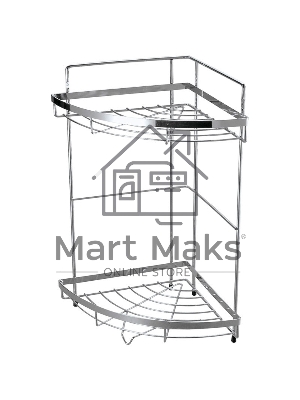 Полка угловая двухъярусная Рыжий кот COZY-CR-2, размер: 24,5*24,5*38см