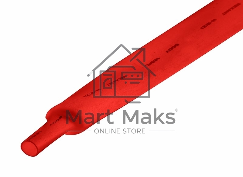 Термоусаживаемая трубка Rexant 22,0/11,0 мм, красная, упаковка 10 шт. по 1 м