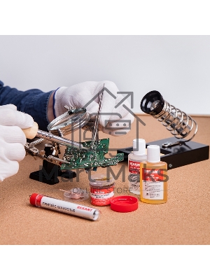 Набор для пайки Rexant К1 универсальный (припой, флюс ПК, флюс СКФ, канифоль, оплетка)