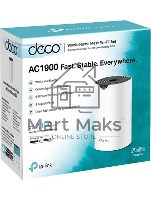 Бесшовный Mesh роутер TP-Link Deco S7 (DECO S7(1-PACK)) AC1900 10/100/1000BASE-TX белый