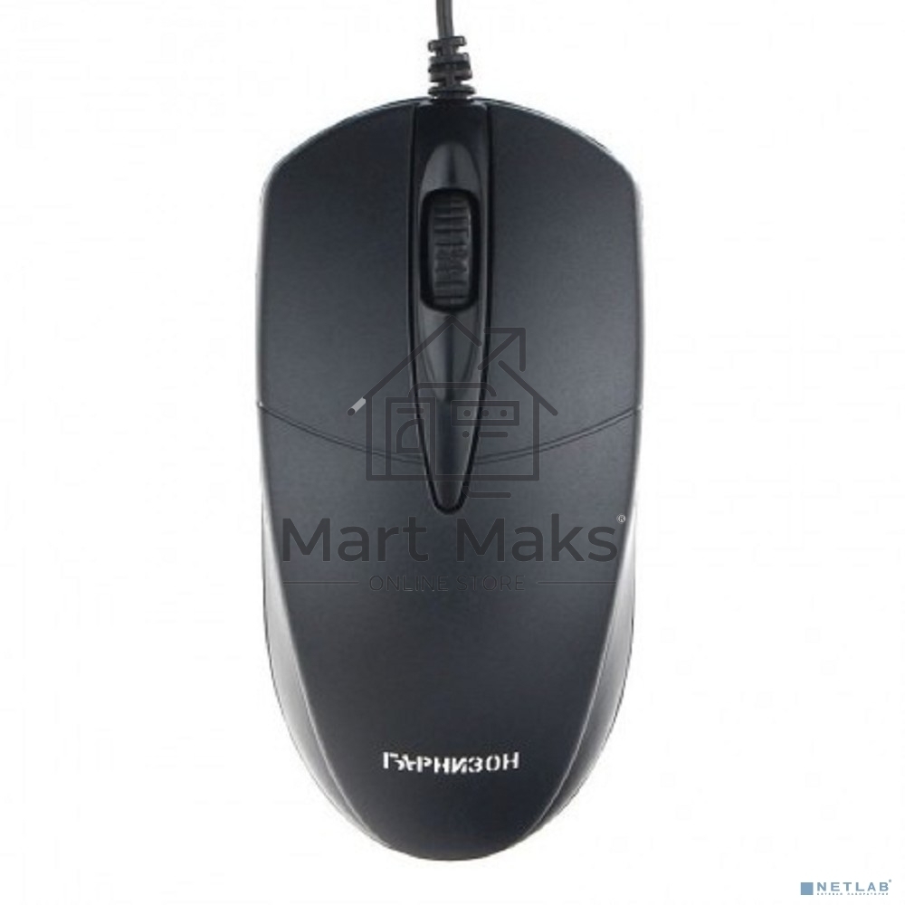 Мышь проводная Гарнизон GM-220XL черный, 1000 dpi, USB, кнопки - 3
