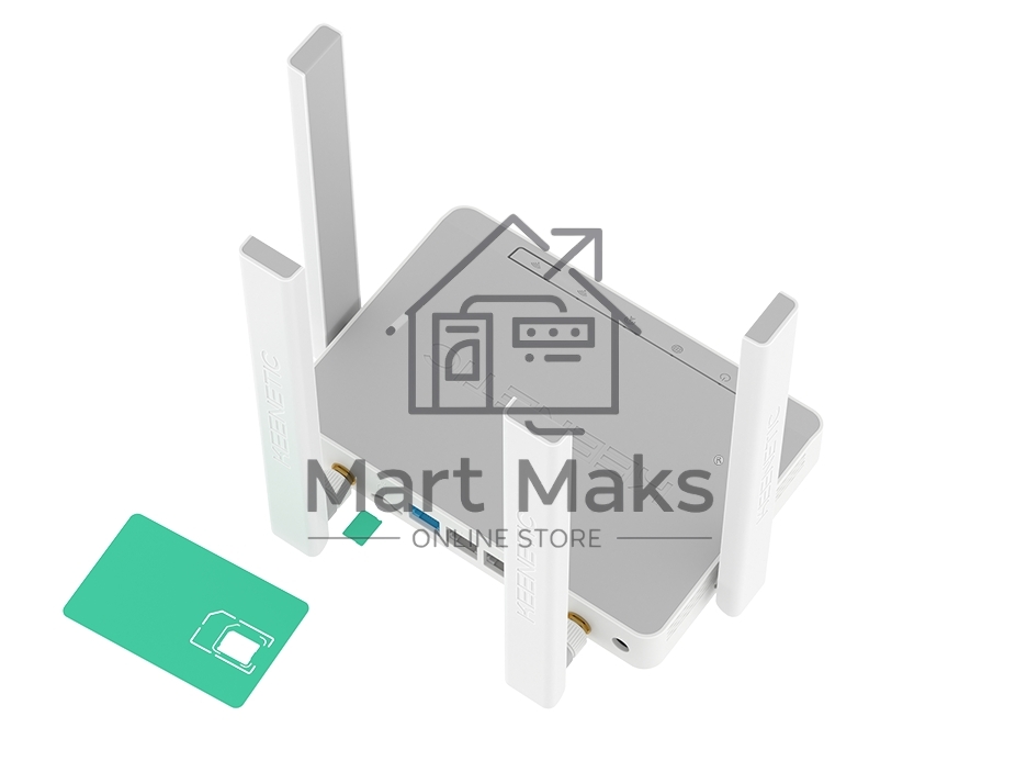 Интернет-центр Keenetic KN-4910 с модемом 4G, Mesh Wi-Fi 5 AC1200 и 4-портовым Smart-коммутатором