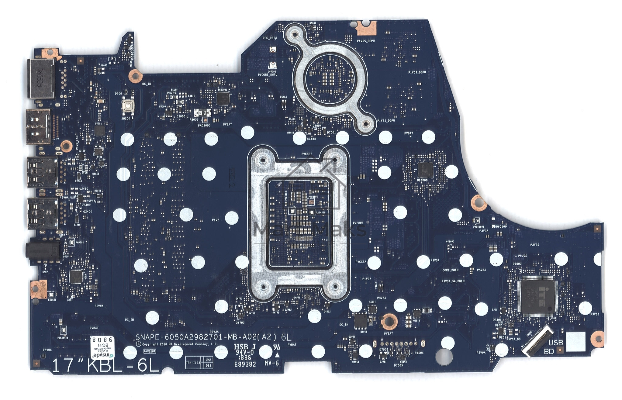 Материнская плата SNAPE-6050A2982701-MB TPN-L133 17-BY i5-8250U 530/V2G