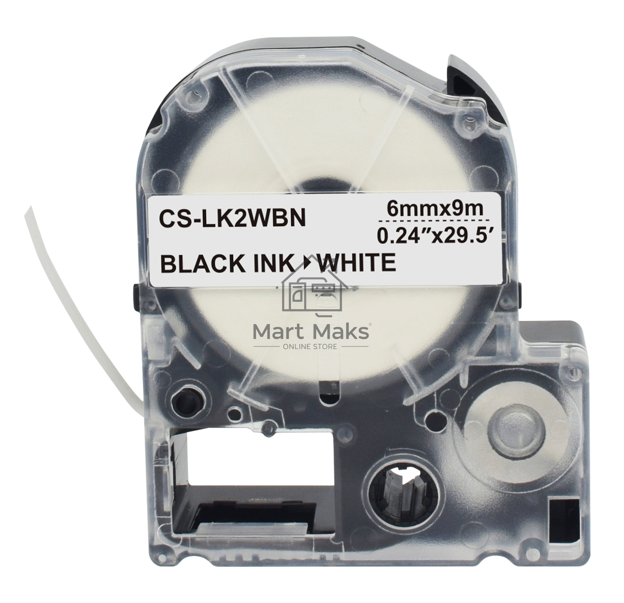 Картридж ленточный Cactus CS-LK2WBN черный, 6мм, 9м для Epson LW300/LW400/LW700/LW600P/LW1000P/K400/Z700/Z900