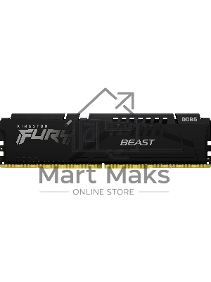 Оперативная память Kingston Fury Beast Expo, DDR5, 8Gb (1x8Gb), 6000MHz, CL30, DIMM, с радиатором, черный
