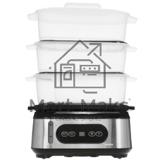Пароварка Centek CT-1459 серебристый, 9 л, ярусы - 3, 1050 Вт, электронное