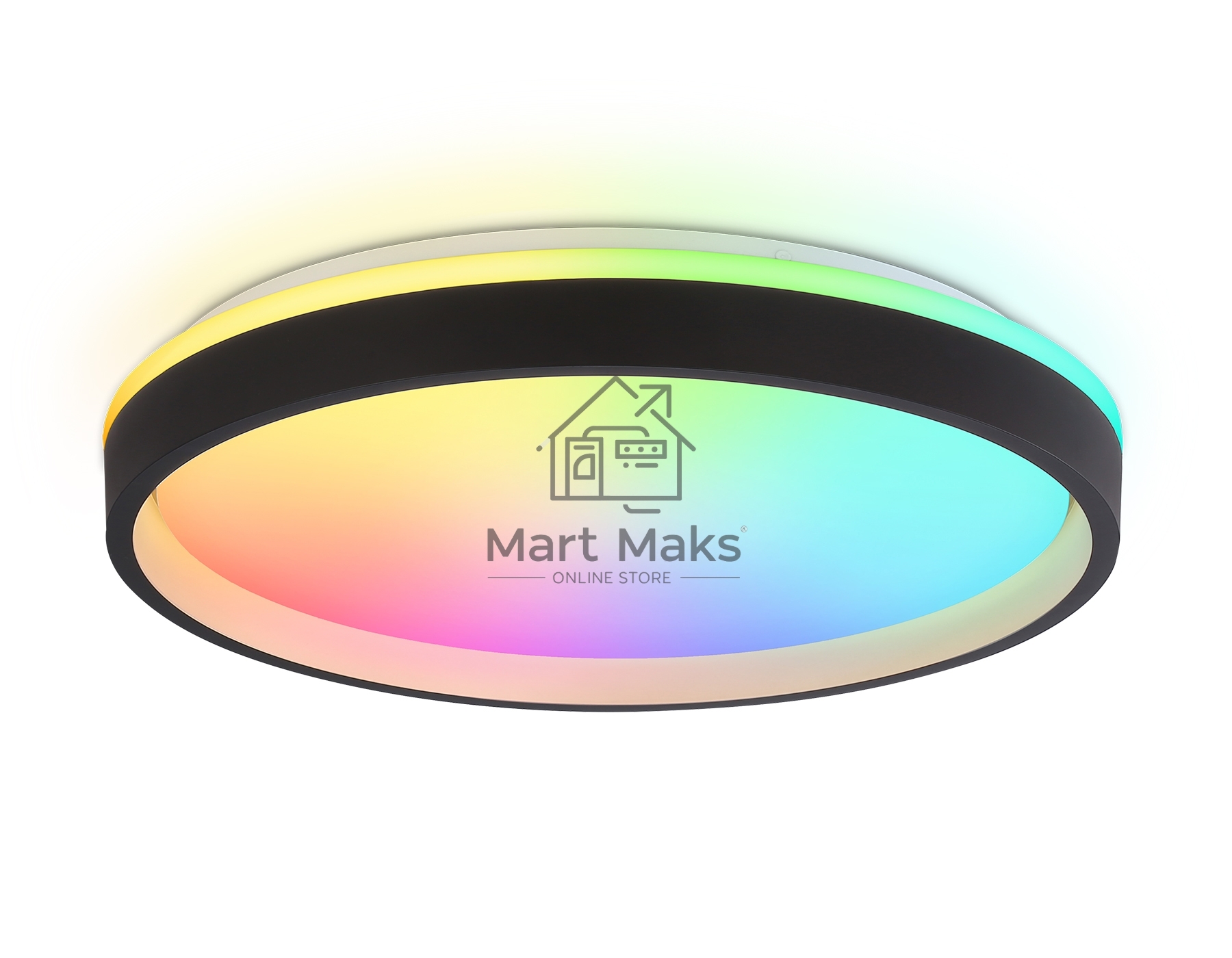 Светодиодный светильник RGB Ambrella light FZ610 BK/GD черный/золото IP20 66W 3000K-6500K+RGB D490*85 (ПДУ ИК)