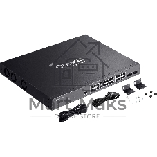 Коммутатор управляемый TP-Link TL-SG3428XPP-M2 JetStream уровня 2+ с 24 портами 2,5 Gbит/с (8 портов PoE++, 16 портов PoE+) и 4 портами SFP+ 10 Gbит/с
