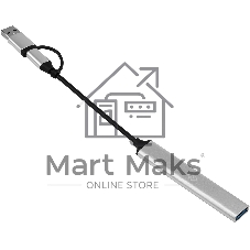 USB-концентратор Digma DHUB-4USB-AC-2.0, USB-C + USB-A, USB 2.0 4 портов, USB