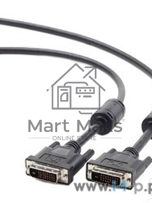 КабельКабель DVI-D dual link Gembird/Cablexpert, 25M/25M, 3.0м, черный, экран, феррит.кольца, пакет (CC-DVI2-BK-10)