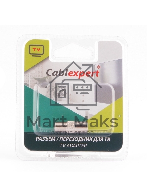 Переходник Cablexpert APL-FTVM-01, F (мама) / TV (папа), блистер