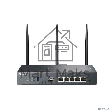 VPN-маршрутизатор TP-Link ER706W Omada с гигабитными портами и поддержкой Wi-Fi AX3000, 1 гиг. SFP WAN/LAN, 1 гиг. RJ45 WAN, 4 гиг. RJ45 WAN/LAN, USB 3.0, до 574 М/с на 2,4 ГГц + до 2402 М/с