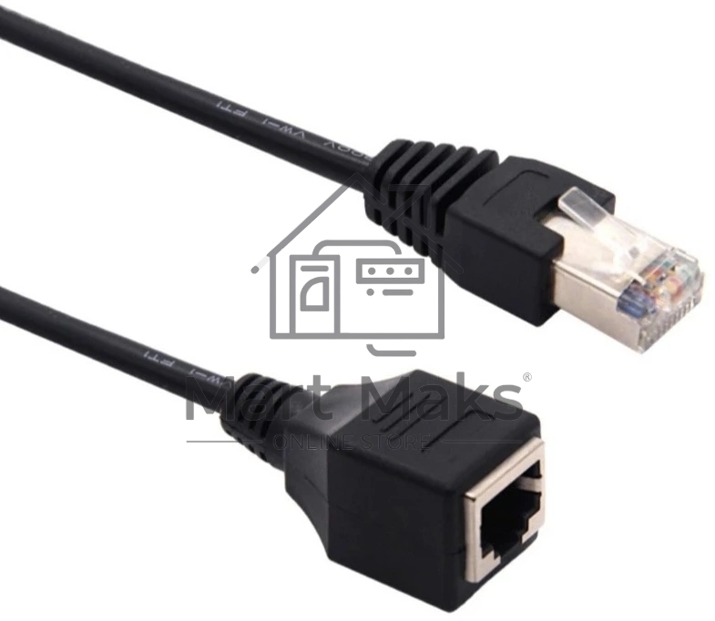 Патч-корд Buro BU-C5EXTND-2M-B UTP cat5E 2м черный RJ-45 (m)-RJ-45 (f)