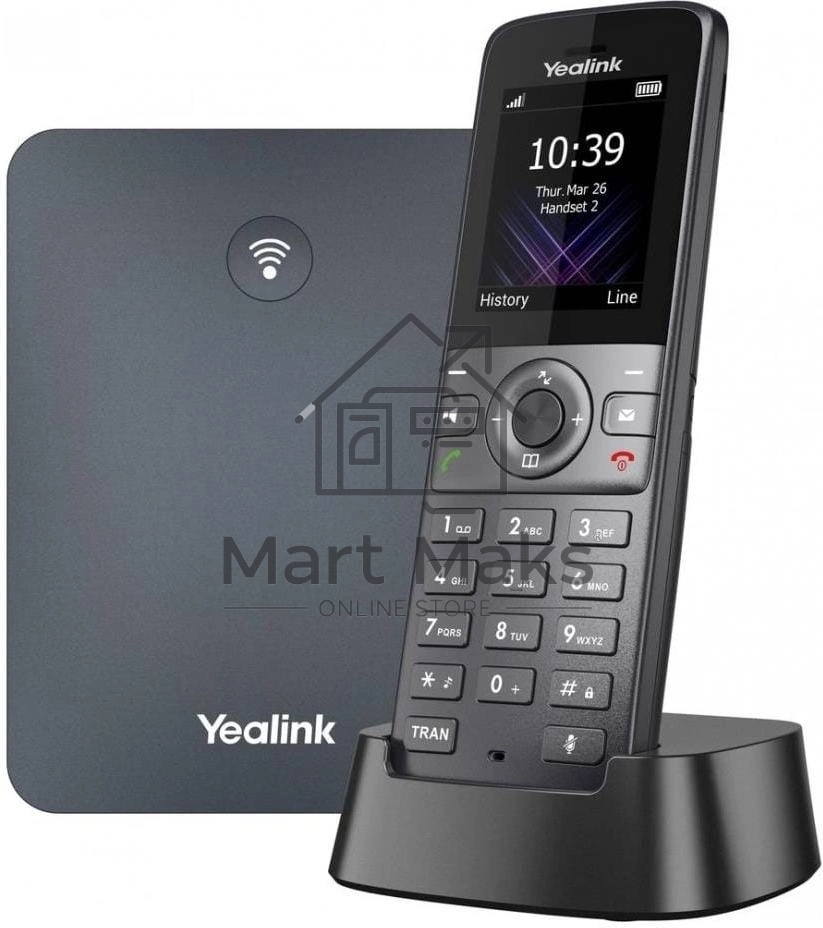 Система YEALINK W74P (база W70B+трубка W74H) до 10 SIP-аккаунтов, до 10 трубок на базу, до 20 вызовов, шт