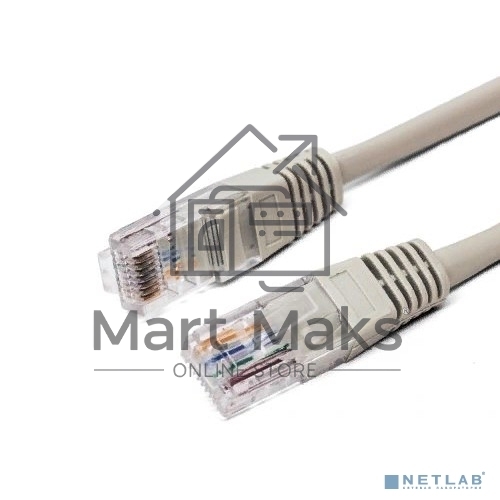 Кабель патч-корд, Filum FL-U5-1M U/UTP 5e cat. 1м, 26AWG(7x0.16 мм), омедненный алюминий (CCA), PVC, серый