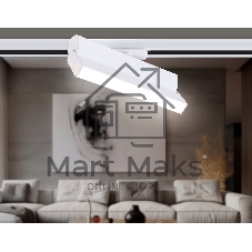 Трековый однофазный светодиодный светильник Ambrella light GL6806 WH белый LED 12W 4200K 230*22*87