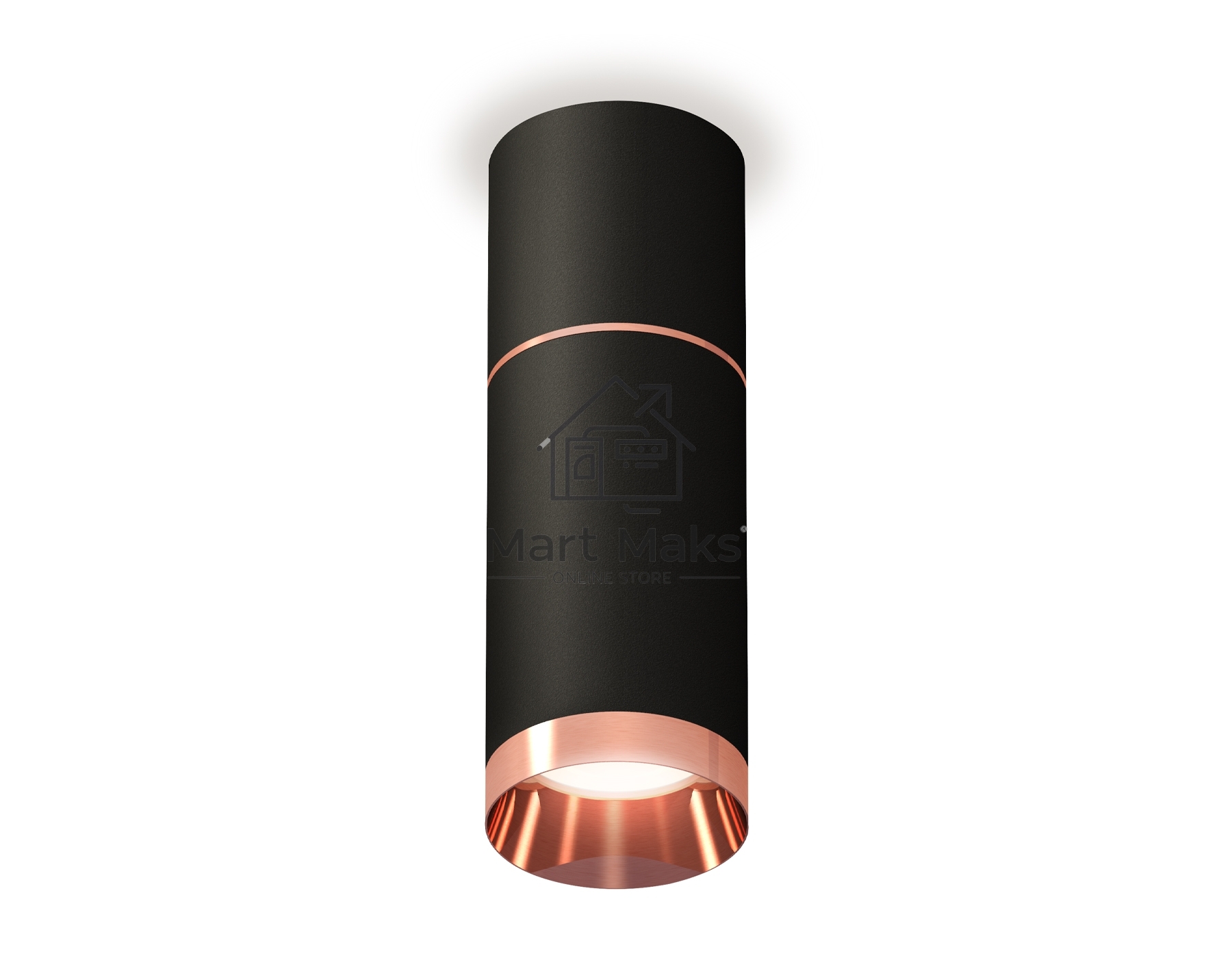Светильник Ambrella Light XS6323063 SBK/PPG черный песок/золото розовое полированное MR16 GU5.3 (C6302, A2063, C6323, N6135)