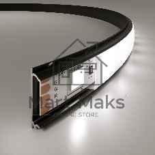 Гибкий алюминиевый профиль черный/белый для LED ленты (под ленту до 10mm) LL-2-ALP012