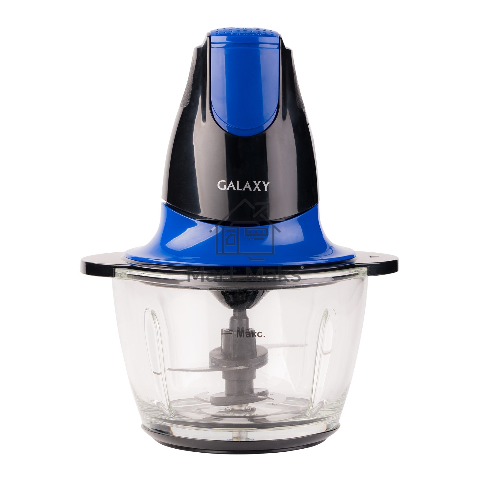 Измельчитель электрический Galaxy Line GL 2357, синий, стеклянная чаша 0,75 л, 400 Вт, импульсный режим