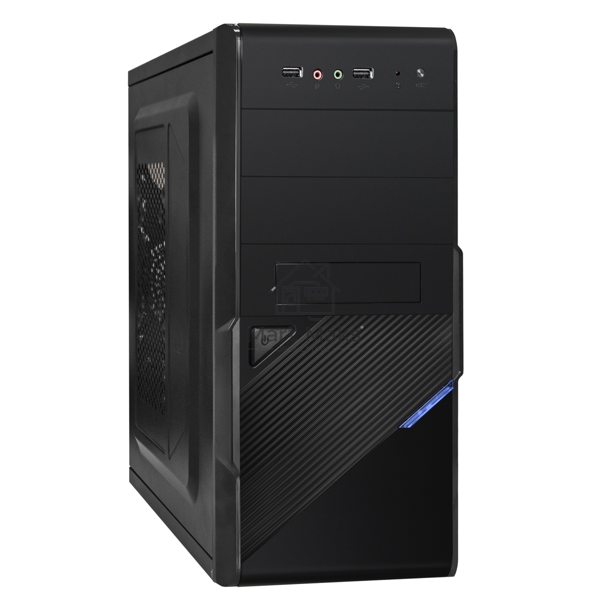 Компьютерный корпус Exegate EX284022RUS Minitower BA-201 Black, mATX, <без БП>, 2*USB, Audio