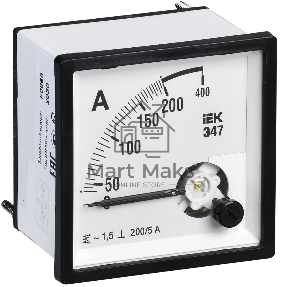 Амперметр Э47 72х72мм 200/5А кл. точн. 1.5 ИЭК IPA10-6-0200-E