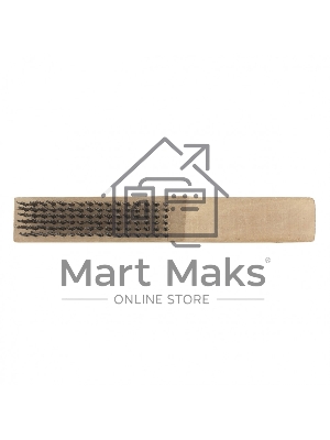 Щетка СИБРТЕХ зачистная 6-и рядная, закаленная прямая проволока с деревянной ручкой 74806