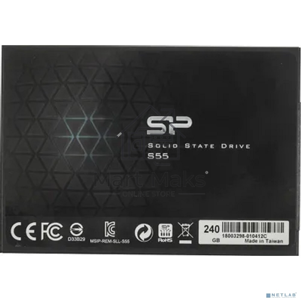 Накопитель SSD SiliconPower Slim S55, 240Gb, SATA, 2.5