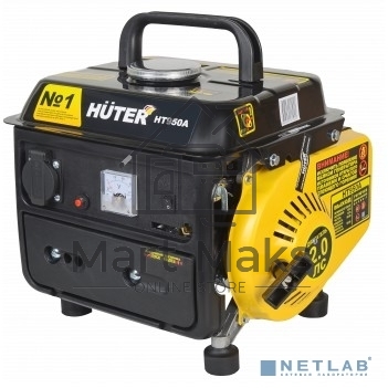 Электрогенератор бензиновый инверторный Huter HT950A, 0.95 кВт, 63 дБ, 16.8 кг
