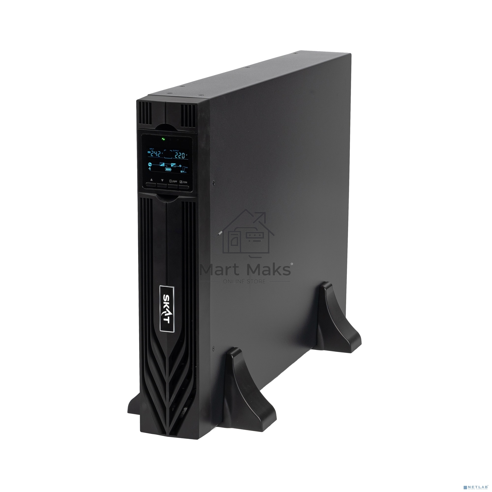 Источник бесперебойного питания Бастион SKAT-UPS 3000-RACK-ON P3, 3000 Вт, On-Line, синус, внешн. АКБ 72В, 2хSchuko+1xC19 (8774)