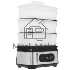 Пароварка Centek CT-1459 серебристый, 9 л, ярусы - 3, 1050 Вт, электронное