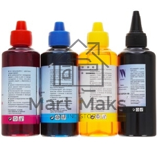 Чернила NVPrint для аппаратов Epson, комплект 4 цвета (пигментные Bk + водные C,M,Y) по 100 мл