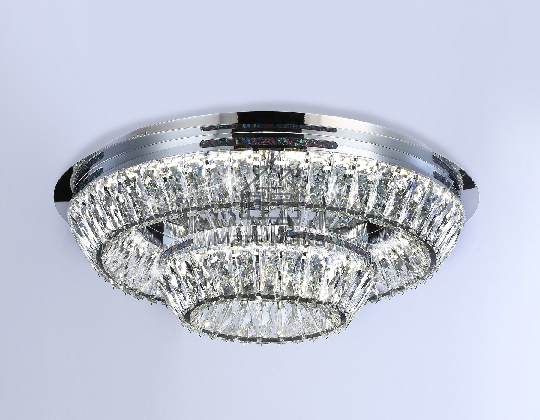 Светильник Ambrella light TR5029 CH/CL хром/прозрачный 3000K/4200K/6400K 81W D600*207 (Без ПДУ)