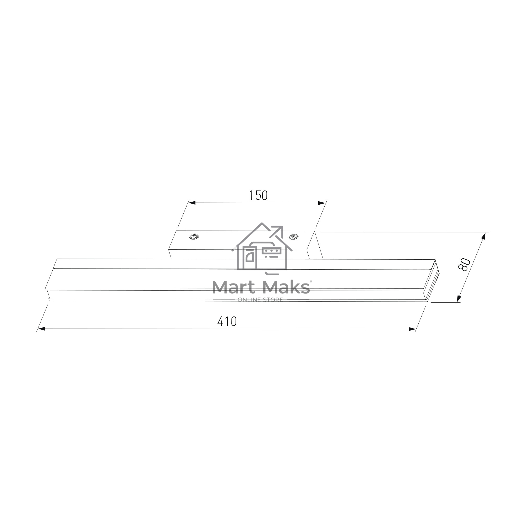 Светильник настенный светодиодный MRL LED 1075 / Tabla LED хром