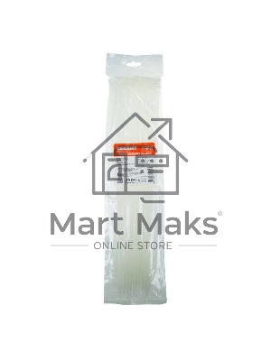 Хомут кабельный Rexant 4.8х400 нейл. белый (уп. 100 шт)