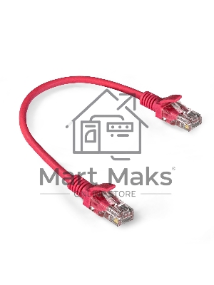Патч-корд ExeGate EX286372RUS UTP-RJ45-RJ45-5e-0,3M-LSZH-RD, UTP, cat.5e, LSZH, 0.3м, красный