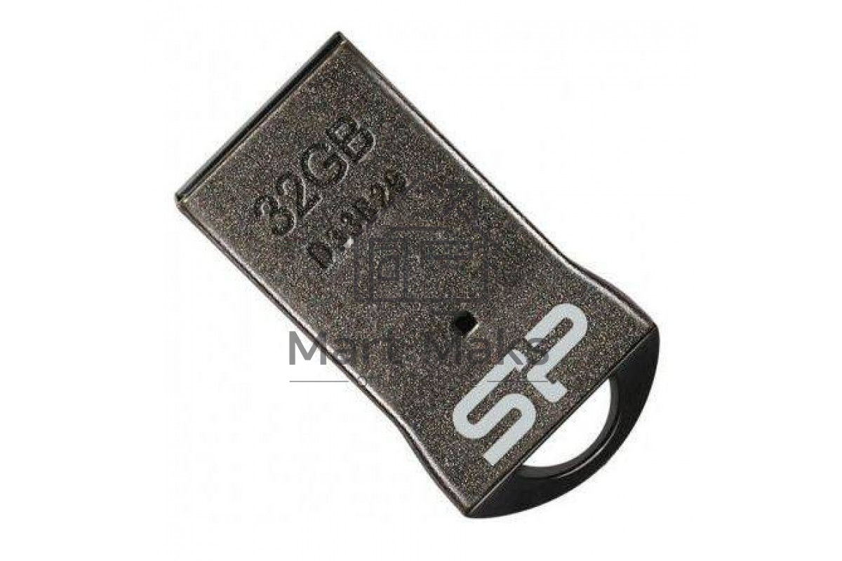 Флешка USB R/W Silicon Power R/W 32Gb Touch T01 SP032GBUF2T01V1K USB2.0 черный/серебристый