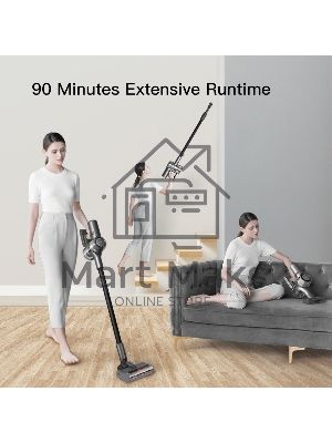 Пылесос вертикальный Dreame Cordless Vacuum Cleaner V12 серый, питание от аккумулятора, 180 Вт, уборка сухая, пылесборник 0.5 л, работа от АКБ max 90 мин