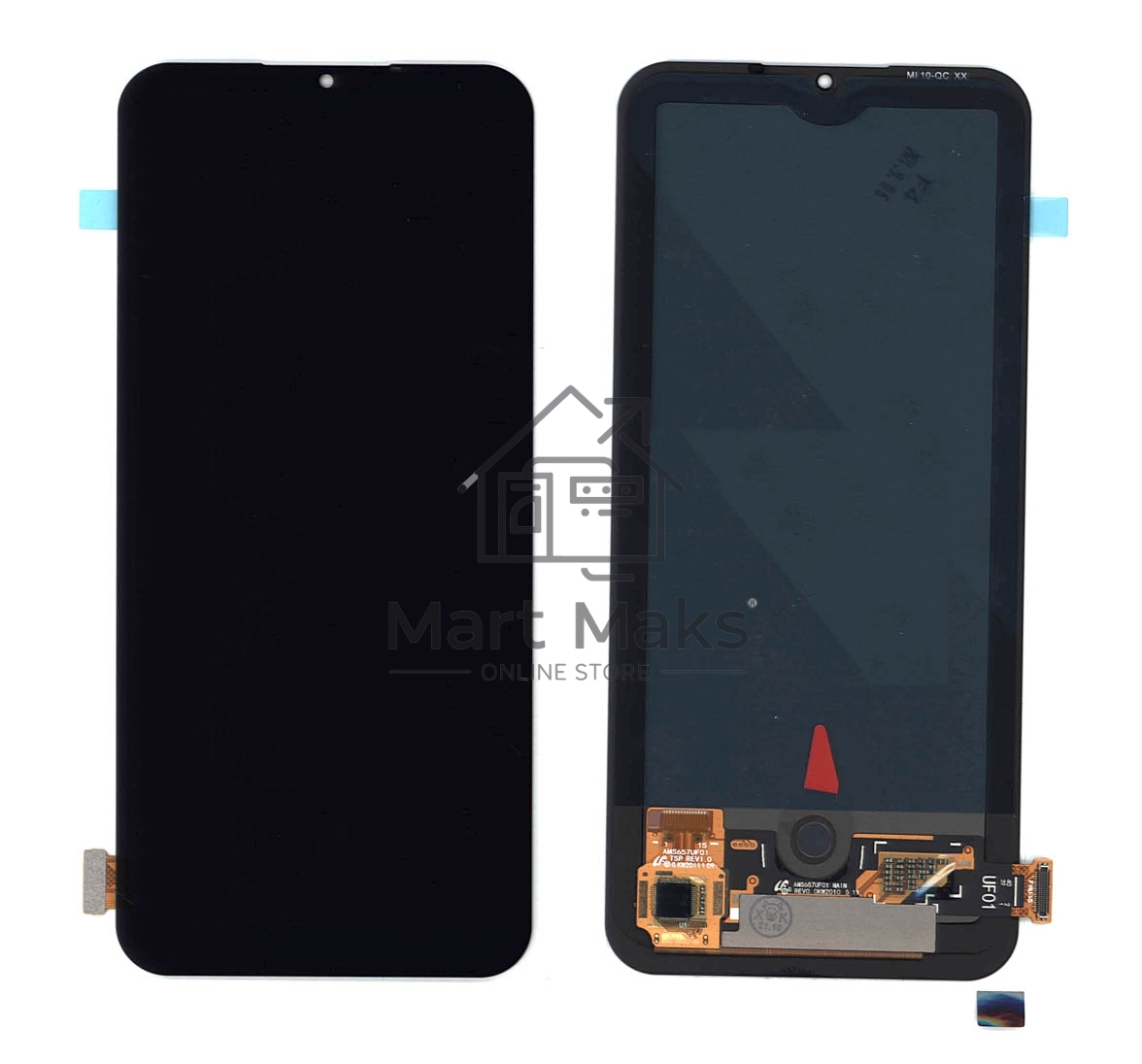 Дисплей для Xiaomi Mi10 Lite в сборе с тачскрином (OLED) черный