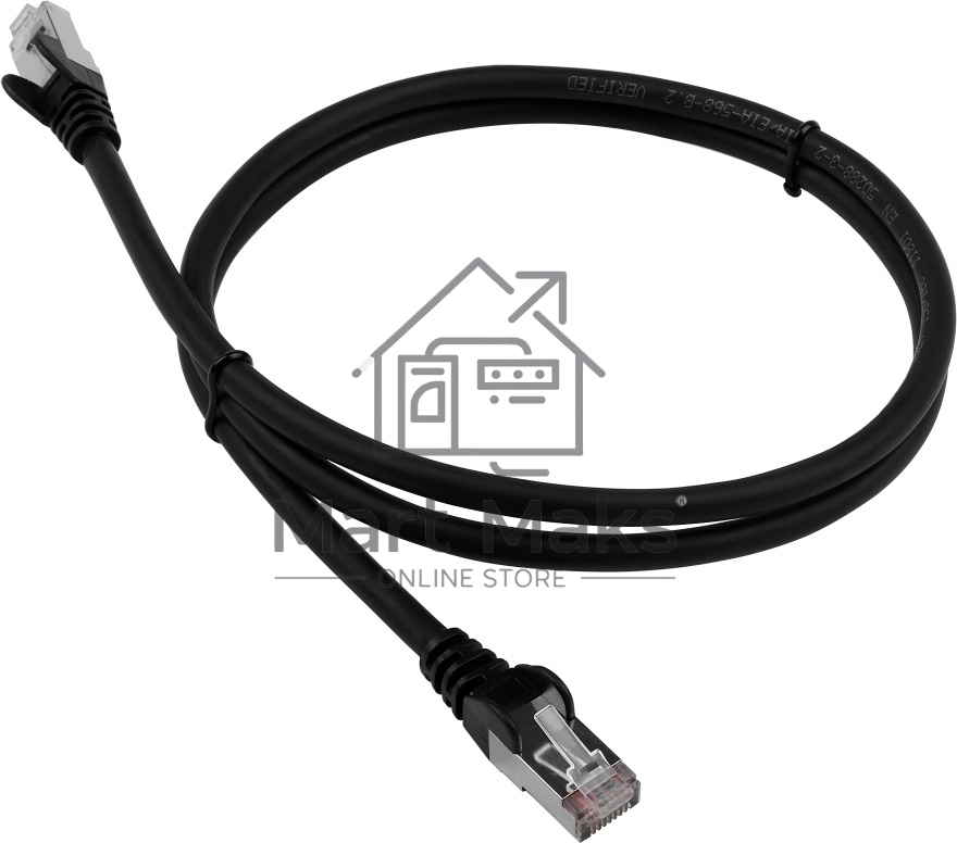 Патч-корд Lanmaster LAN-PC45/S6-2.0-BK FTP вилка RJ-45-вилка RJ-45 кат.6 2м черный LSZH (уп.:1шт)
