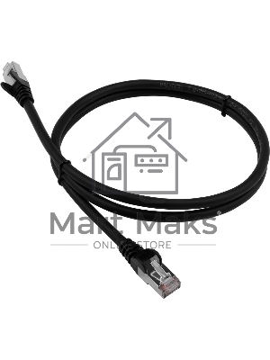 Патч-корд Lanmaster LAN-PC45/S6-2.0-BK FTP вилка RJ-45-вилка RJ-45 кат.6 2м черный LSZH (уп.:1шт)