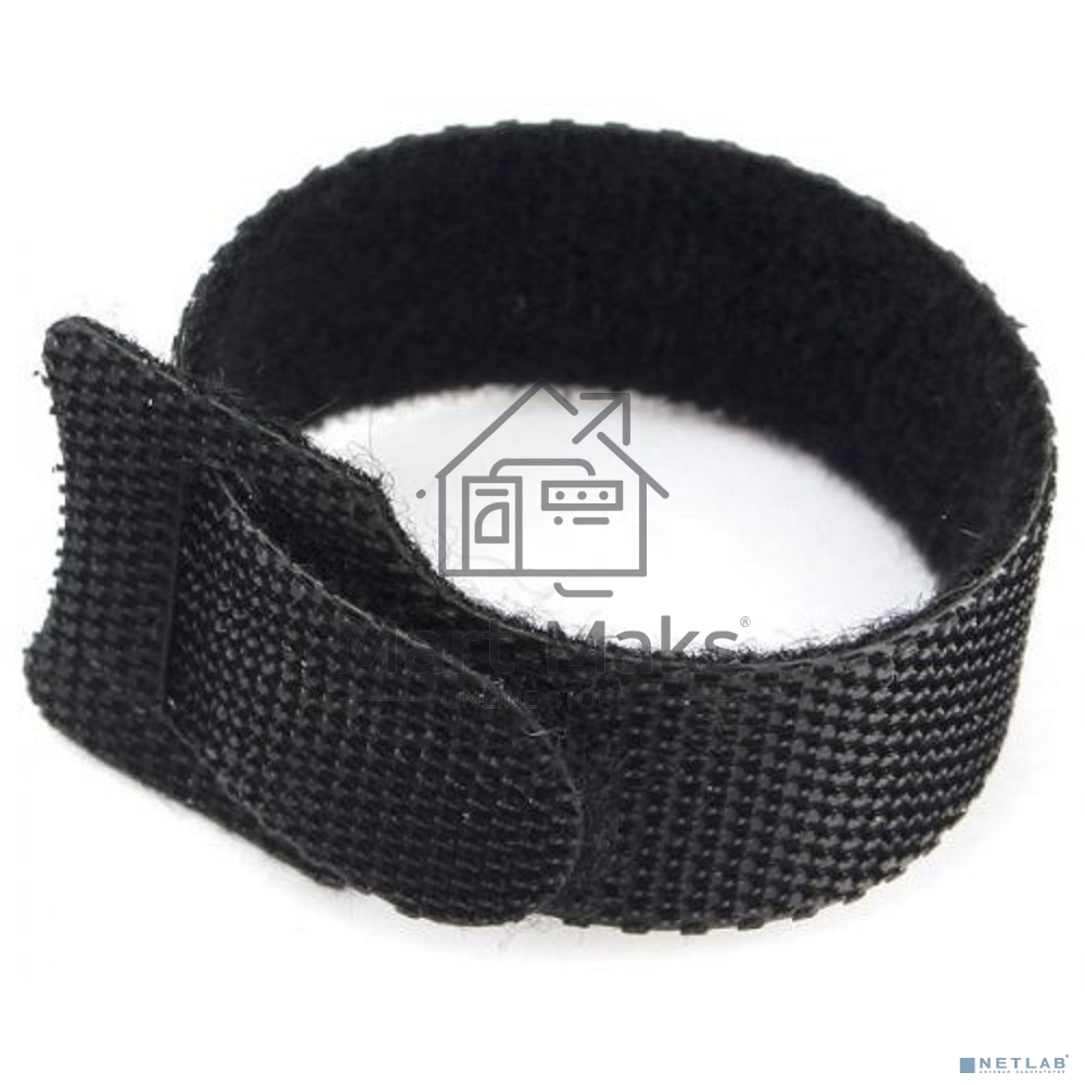 Хомуты-липучки на основе ленты Velcro® VT-145x11BK 145 x 11 мм, черные (12 шт.)