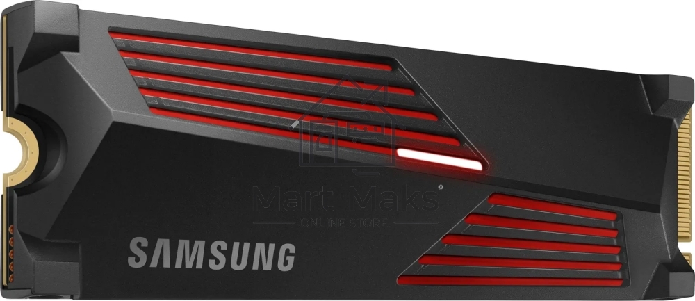 Накопитель SSD Samsung 990 Pro MZ-V9P4T0CW, 4Tb, PCIe 4.0 x4, M.2 2280, NVMe, R/W 7450/6900, с радиатором