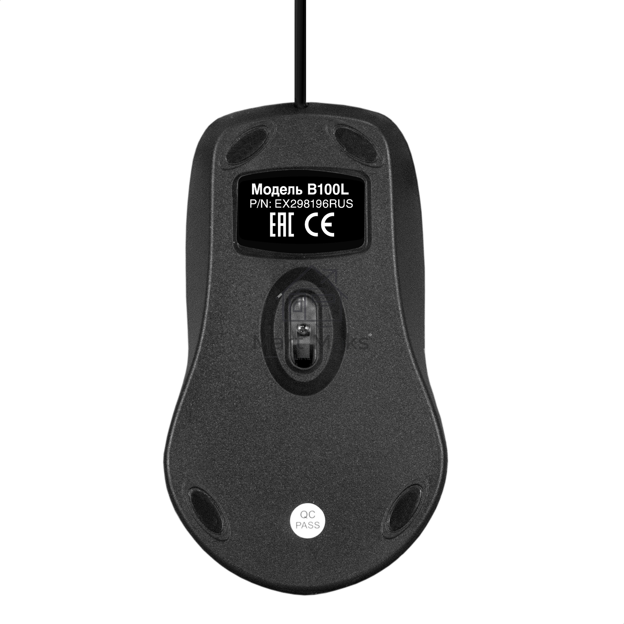 Мышь проводная ExeGate Professional Standard B100L черный, 1000 dpi, USB, кнопки - 3