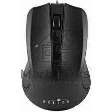 Мышь проводная Oklick 225M черный, 1200 dpi, USB, кнопки - 3