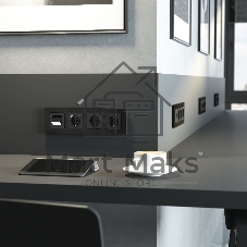 Рамка на 4 поста  AluMax (черный алюминий) W0043508